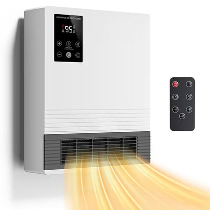 Wall-Mounted Space Heater with Thermostat and Remote Control